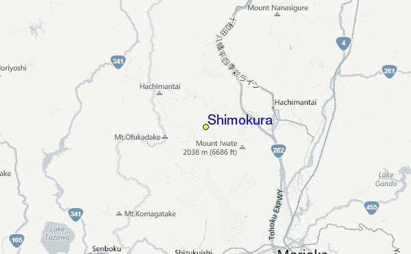 Shimokura Location Map
