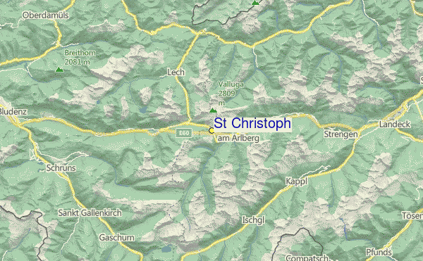 St. Christoph Location Map