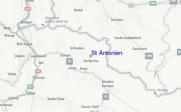 St. Antönien Location Map