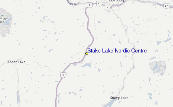 Stake Lake Nordic Centre Location Map