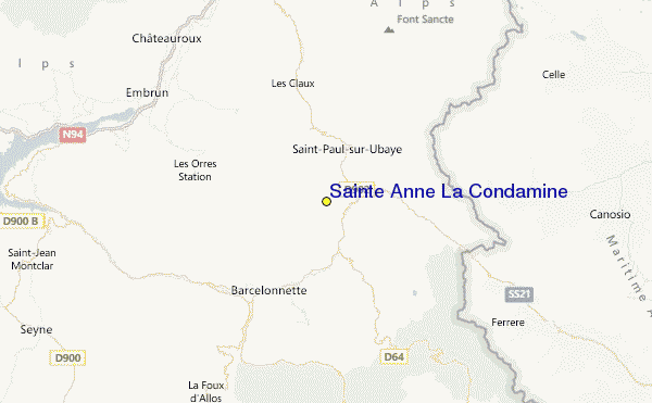Sainte Anne La Condamine Location Map