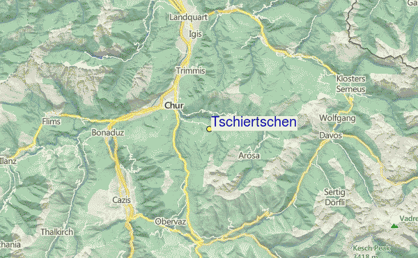 Tschiertschen Location Map