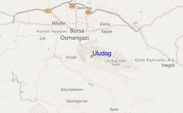 Uludağ Location Map