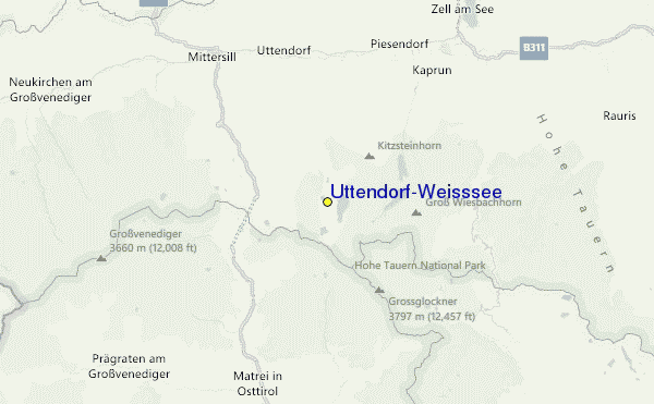 Uttendorf/Weißsee Location Map