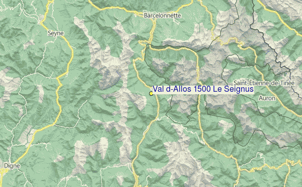 Val d’Allos 1500 Le Seignus Location Map