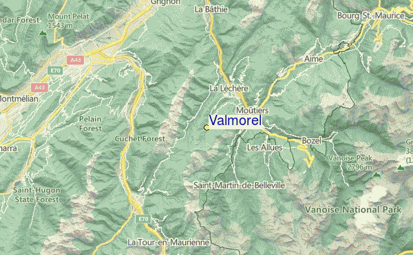 Valmorel Location Map