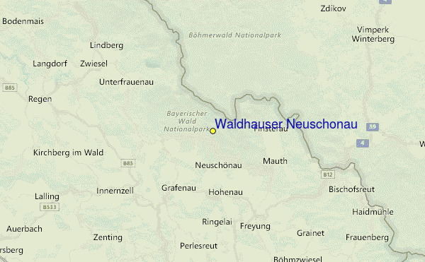 Waldhäuser Neuschönau Location Map