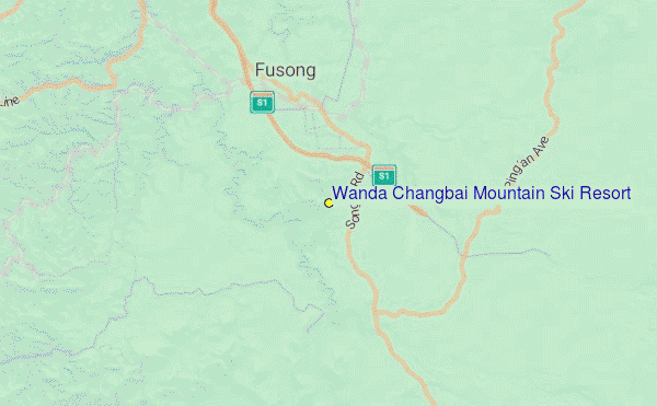Wanda Changbai Mountain Ski Resort Location Map