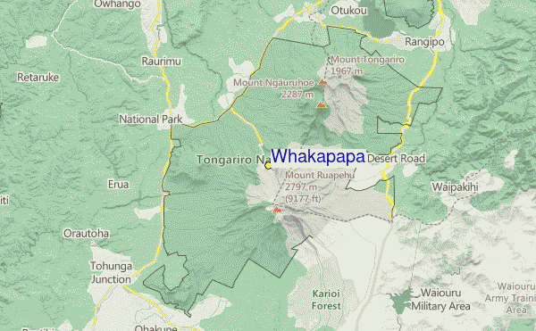 Whakapapa Location Map