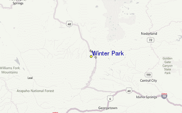 Winter Park Location Map