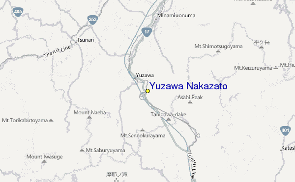 Yuzawa Nakazato Location Map
