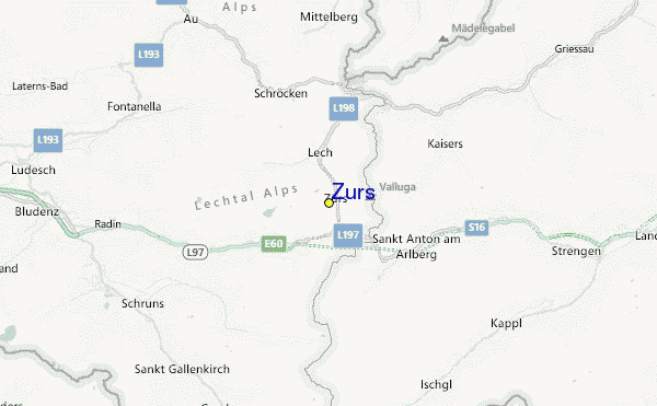 Zurs Location Map