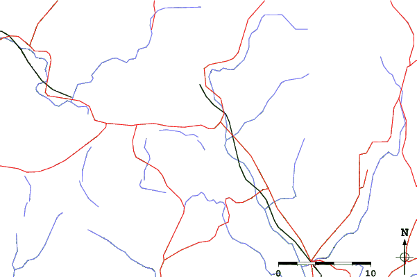 Roads and rivers close to Aburazaka Ski Park