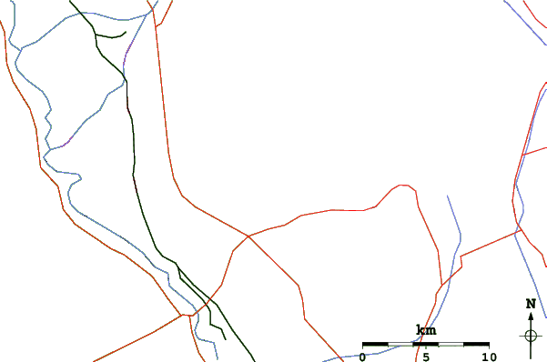 Roads and rivers close to Agbulag Ski Resort