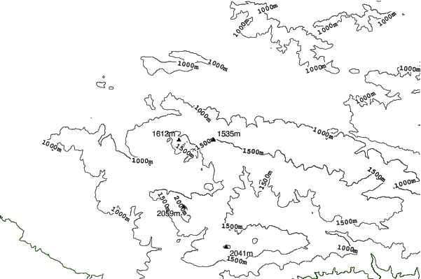 Akdağ Ski Center neighbourhood contours