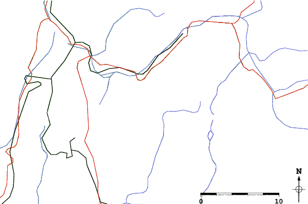 Roads and rivers close to Alpe du Grand-Serre