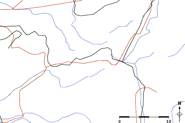 Roads and rivers close to Alpsee Bergwelt