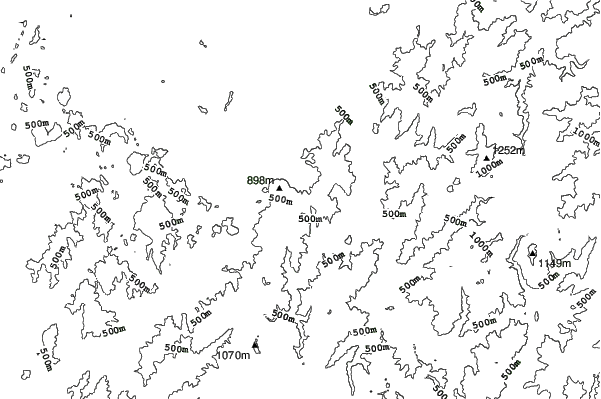 Aonoyama Higashi neighbourhood contours