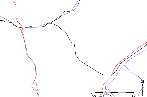 Roads and rivers close to Bergün / Bravuogn