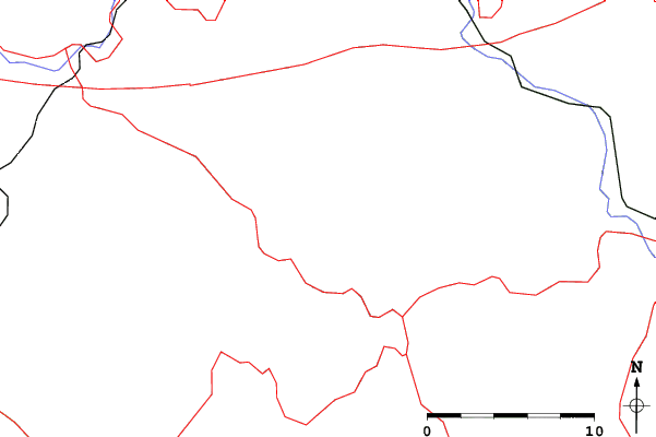 Roads and rivers close to Bjelolasica