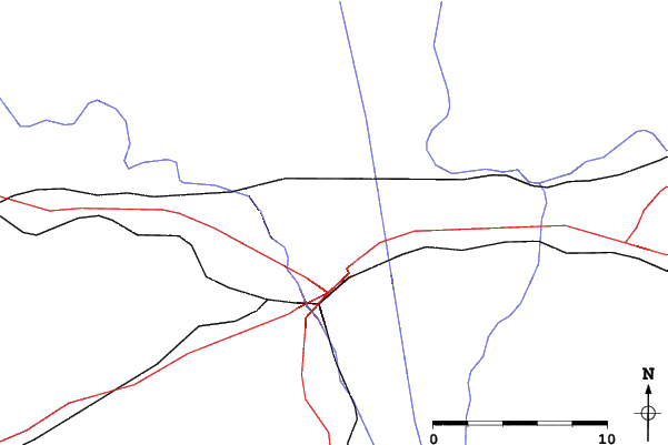 Roads and rivers close to Black River Basin
