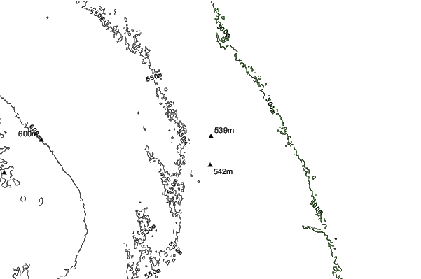 Bottineau Winter Park neighbourhood contours