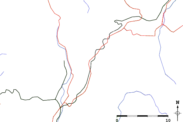 Roads and rivers close to Branná