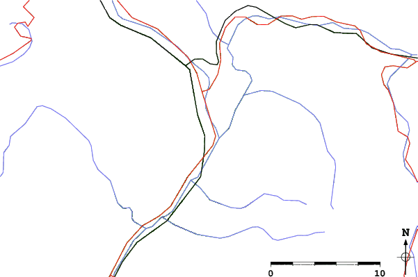 Roads and rivers close to Plose Brixen
