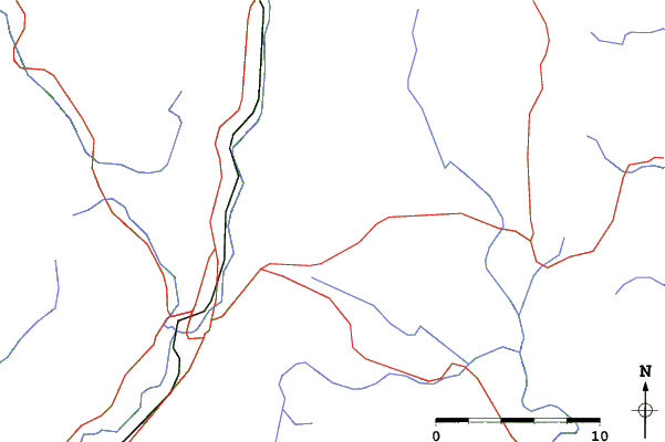 Roads and rivers close to Bromley Mountain
