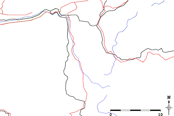 Roads and rivers close to Bruchhausen/Sternrodt