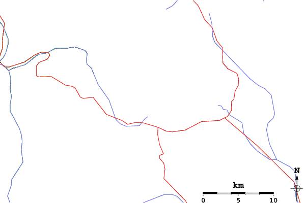 Roads and rivers close to Irwin Catskiing by Eleven