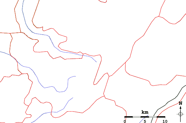 Roads and rivers close to Cedars
