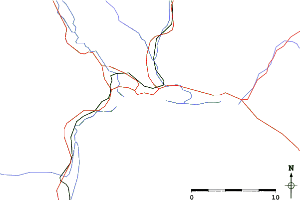 Roads and rivers close to Coast Range Heliskiing