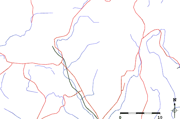 Roads and rivers close to Shirao