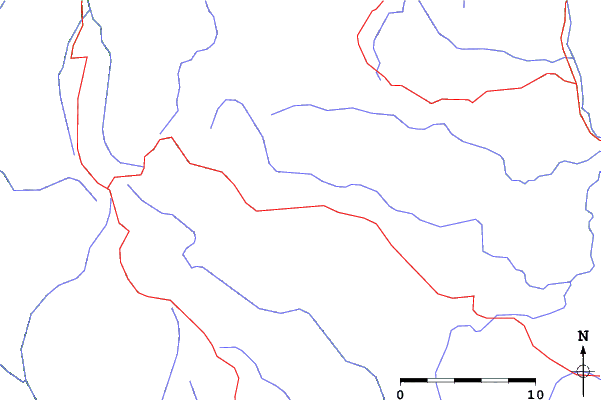 Roads and rivers close to Dinner Plain