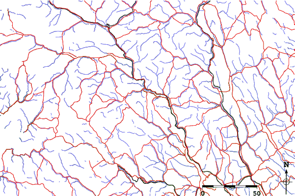 Roads and rivers close to Gålå