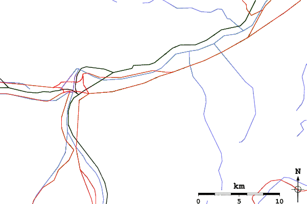 Roads and rivers close to Glungezer