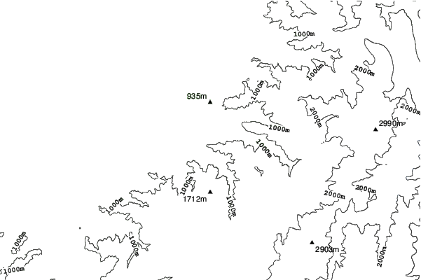 Gokurakuzaka neighbourhood contours