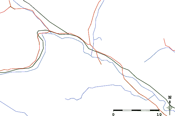 Roads and rivers close to Goldeck