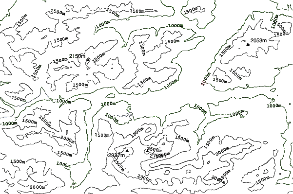 Grainau neighbourhood contours