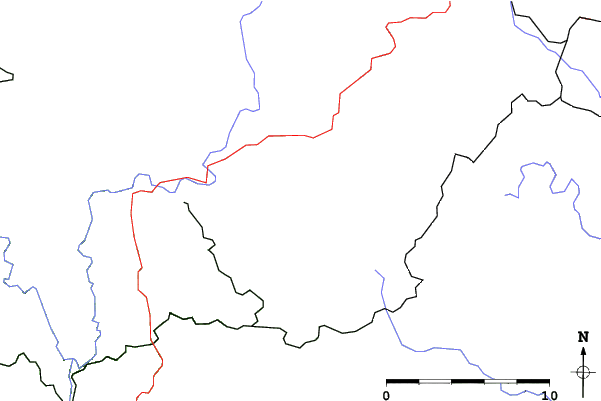 Roads and rivers close to Grainet/Haidel
