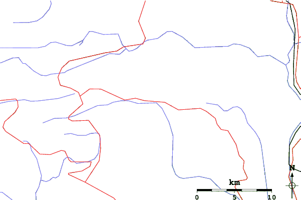 Roads and rivers close to Gréolières Les Neiges
