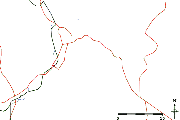 Roads and rivers close to Gunstock
