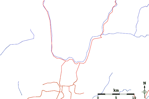 Roads and rivers close to Hanmer
