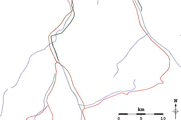 Roads and rivers close to Hautacam