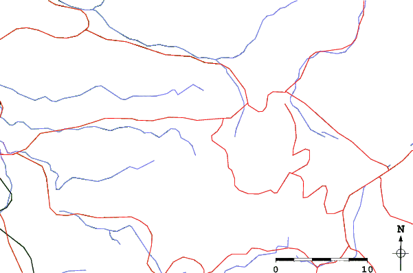 Roads and rivers close to Hidanorikura Pentapia Snow World