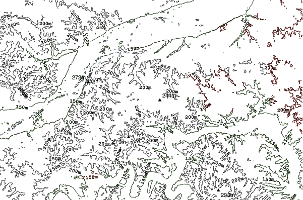 Hidden Valley Ski neighbourhood contours