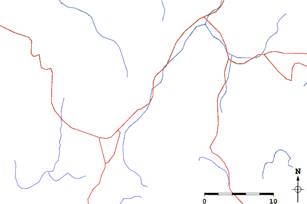 Roads and rivers close to Hinoemata