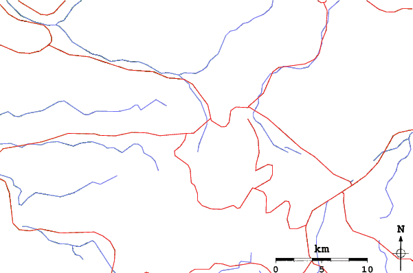 Roads and rivers close to Hirayu Onsen