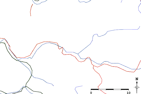 Roads and rivers close to Hochkar-Göstling